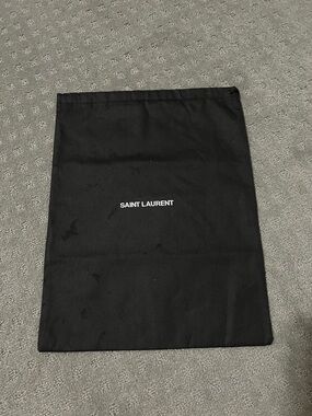 Saint Laurent Black Dust Cover with White Center Logo